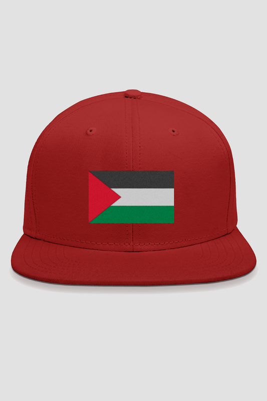 Palestine Flag Embroidery Snapback Cap