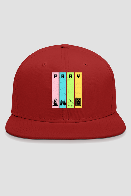 Pray Multicolor Printed Snapback Cap