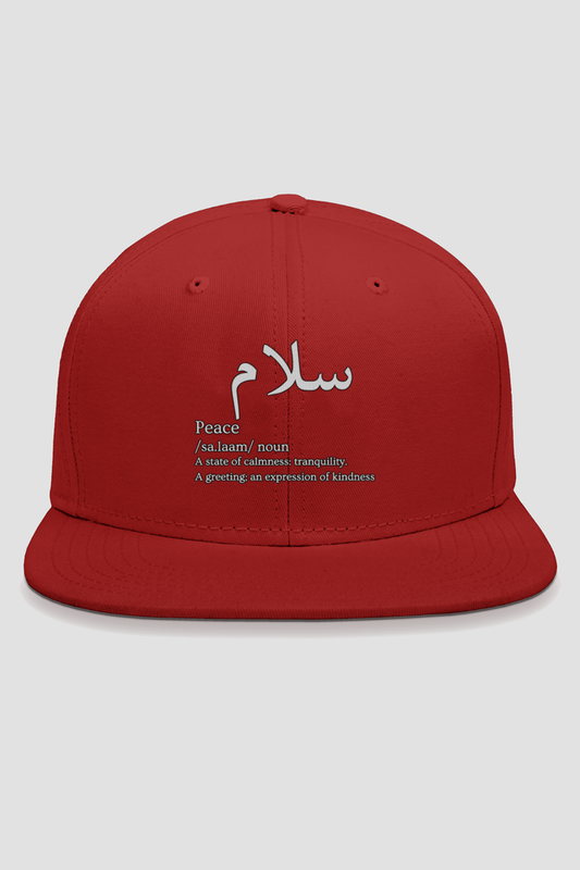 Salam Meaning Embroidery Snapback Cap