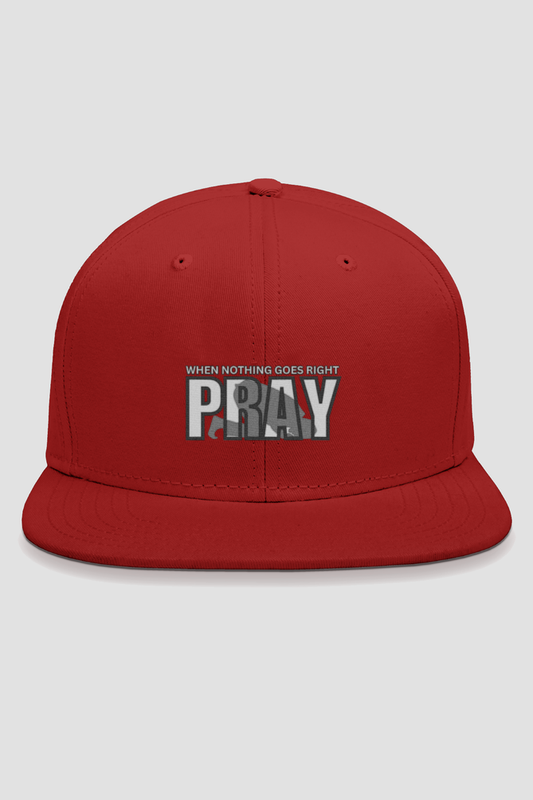 When Nothing Goes Right Pray Embroidery Snapback Cap