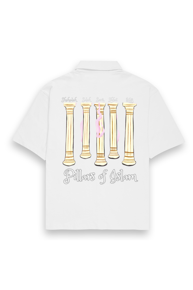 Five Pillars Of Islam W Printed Oversized Shirt