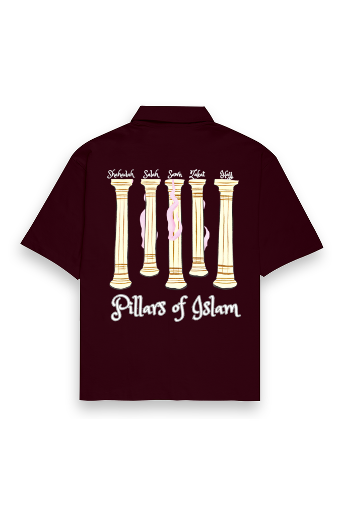 Five Pillars Of Islam W Printed Oversized Shirt