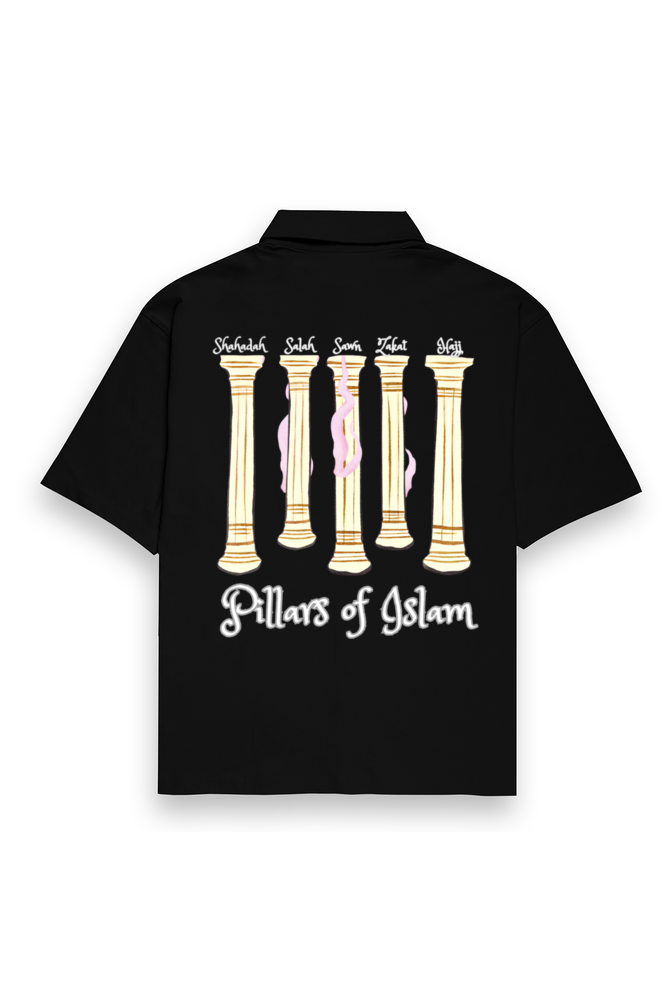 Five Pillars Of Islam W Printed Oversized Shirt
