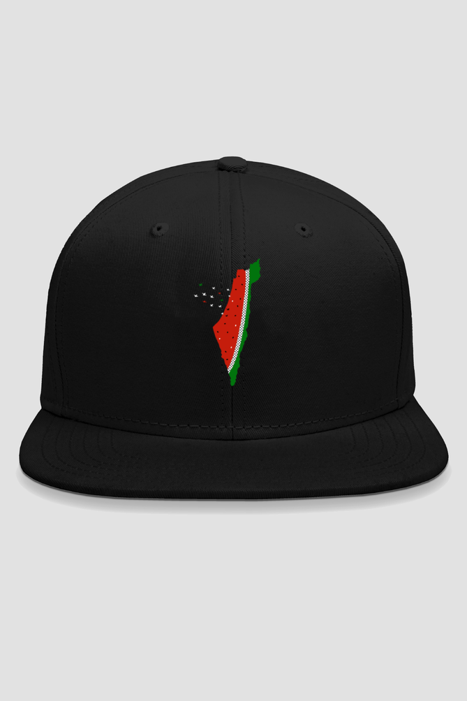 Watermelon Palestine Map DTF Printed Snapback Cap
