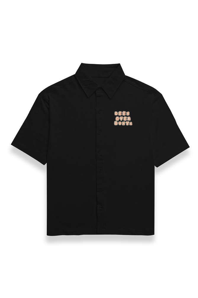 Deen Over Dunya Typography Embroidery Oversized Shirt