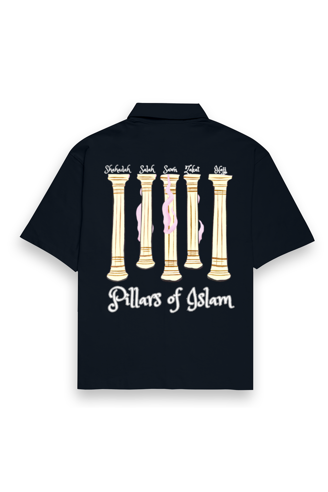 Five Pillars Of Islam W Printed Oversized Shirt