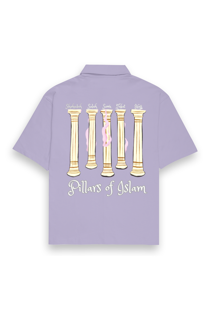 Five Pillars Of Islam W Printed Oversized Shirt