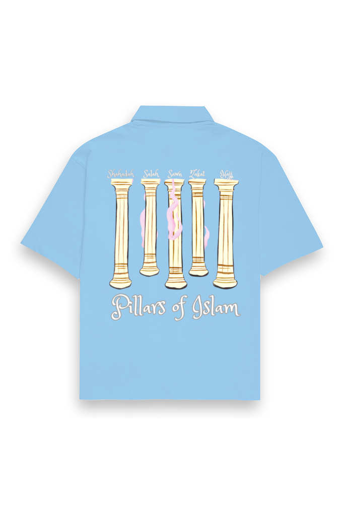 Five Pillars Of Islam W Printed Oversized Shirt