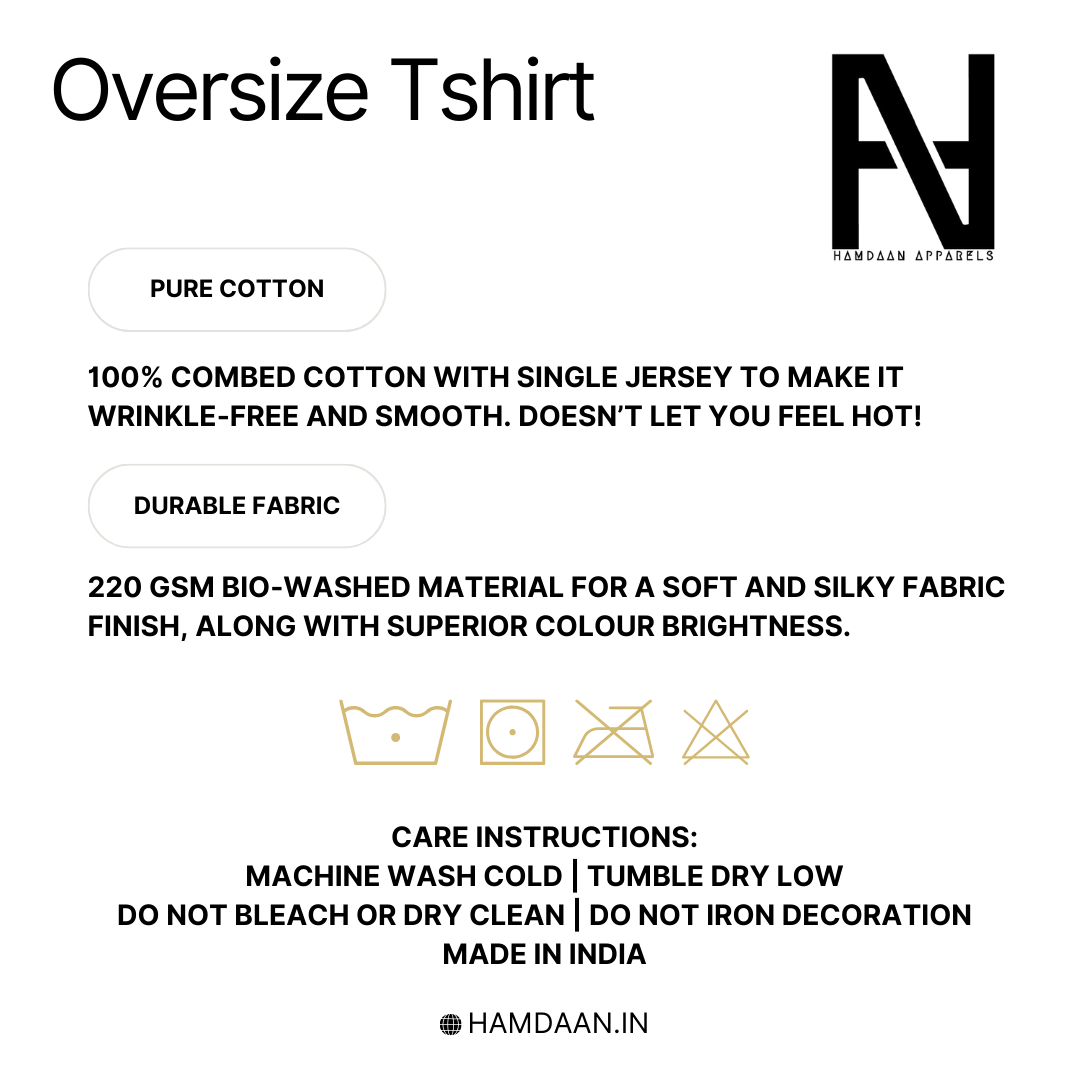 Hamdaan Solid Colors Oversized T-Shirt