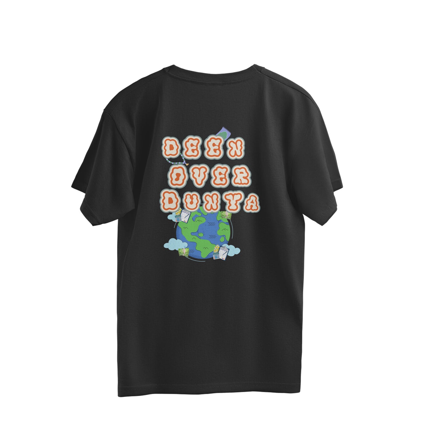 Deen Over Dunya Multi Color Oversize Tshirt