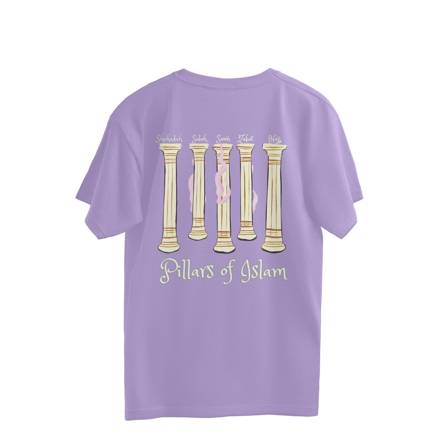 Five Pillars of Islam W Oversized Tshirt