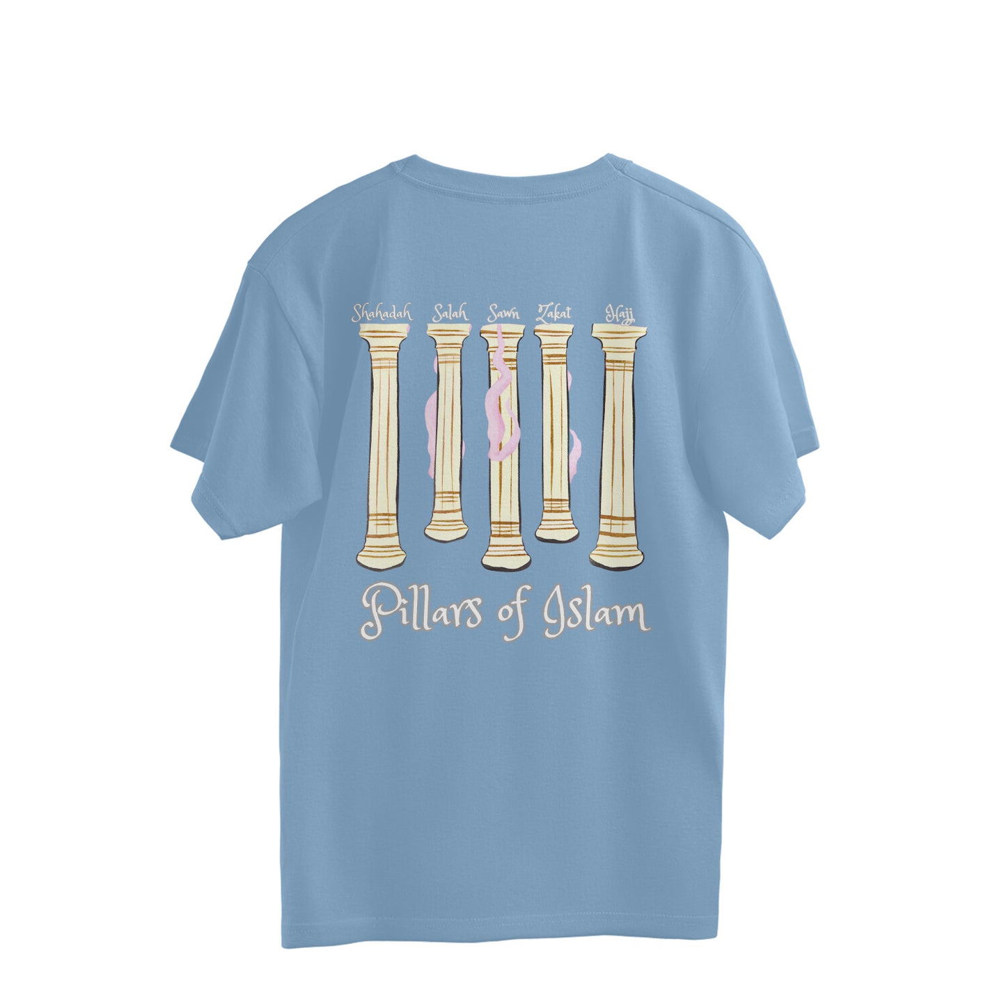 Five Pillars of Islam W Oversized Tshirt