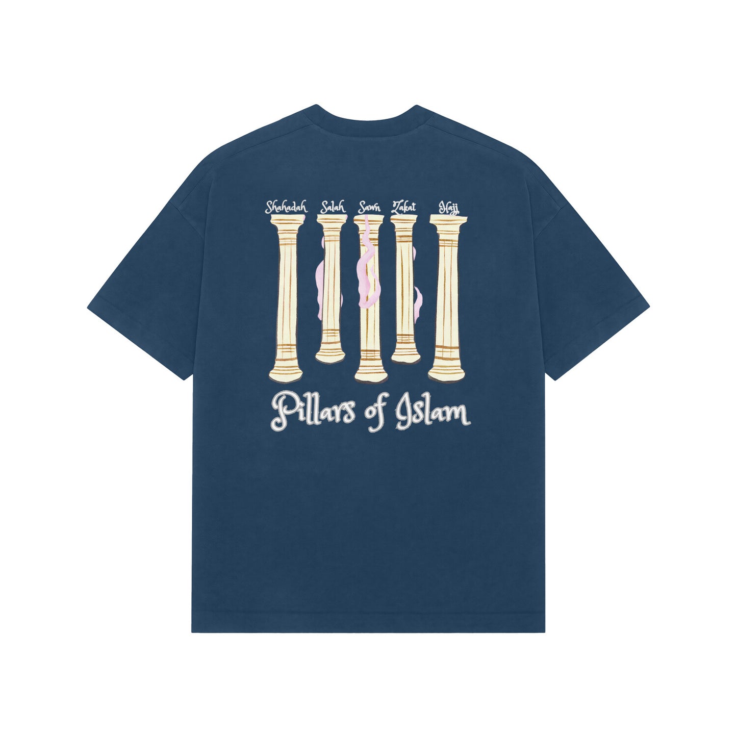 Five Pillars Of Islam W French Terry Cotton Oversized Tshirt