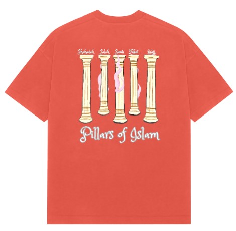 Five Pillars Of Islam W French Terry Cotton Oversized Tshirt