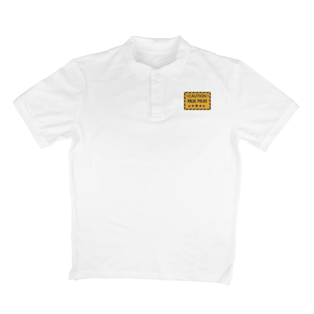 Caution Halal Police Polo Tshirt