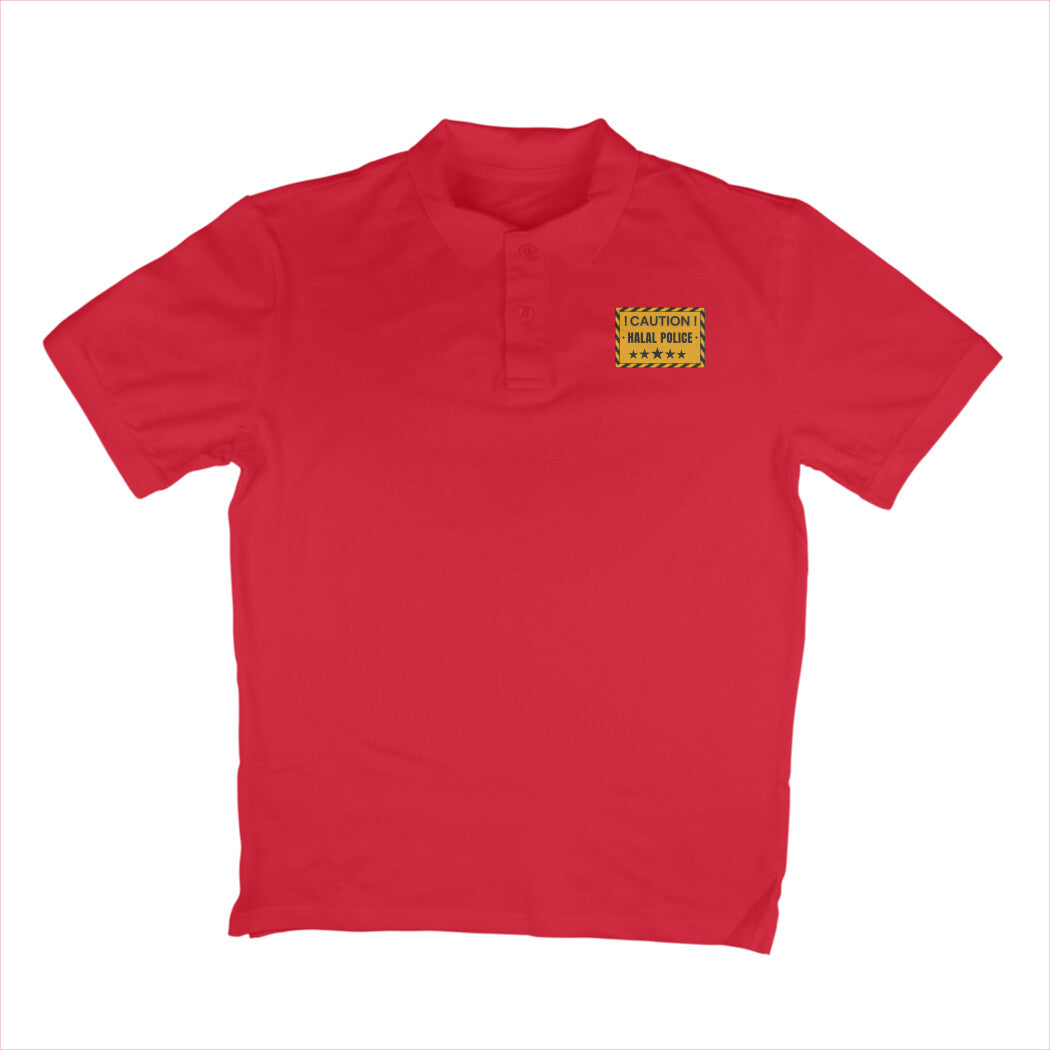 Caution Halal Police Polo Tshirt