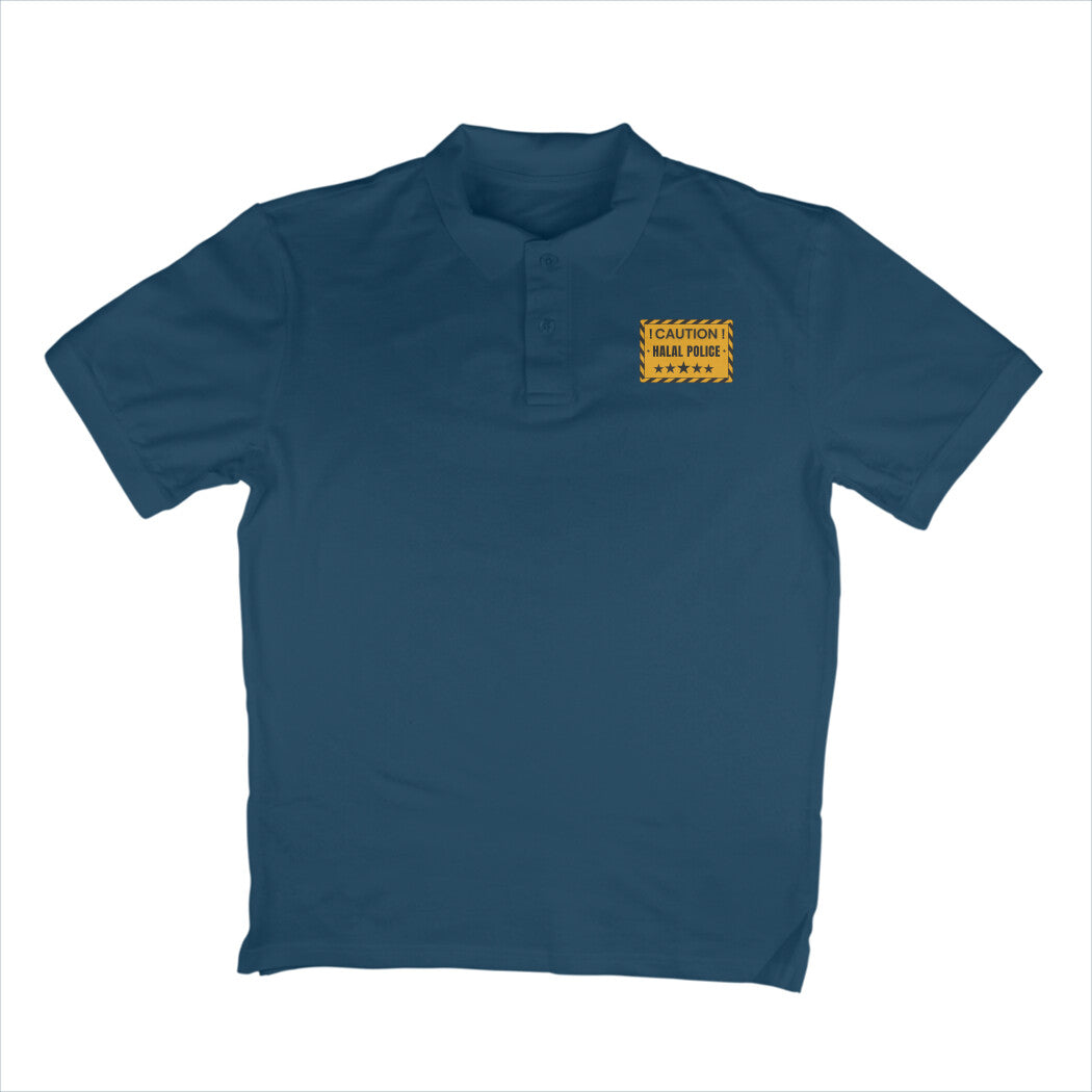 Caution Halal Police Polo Tshirt