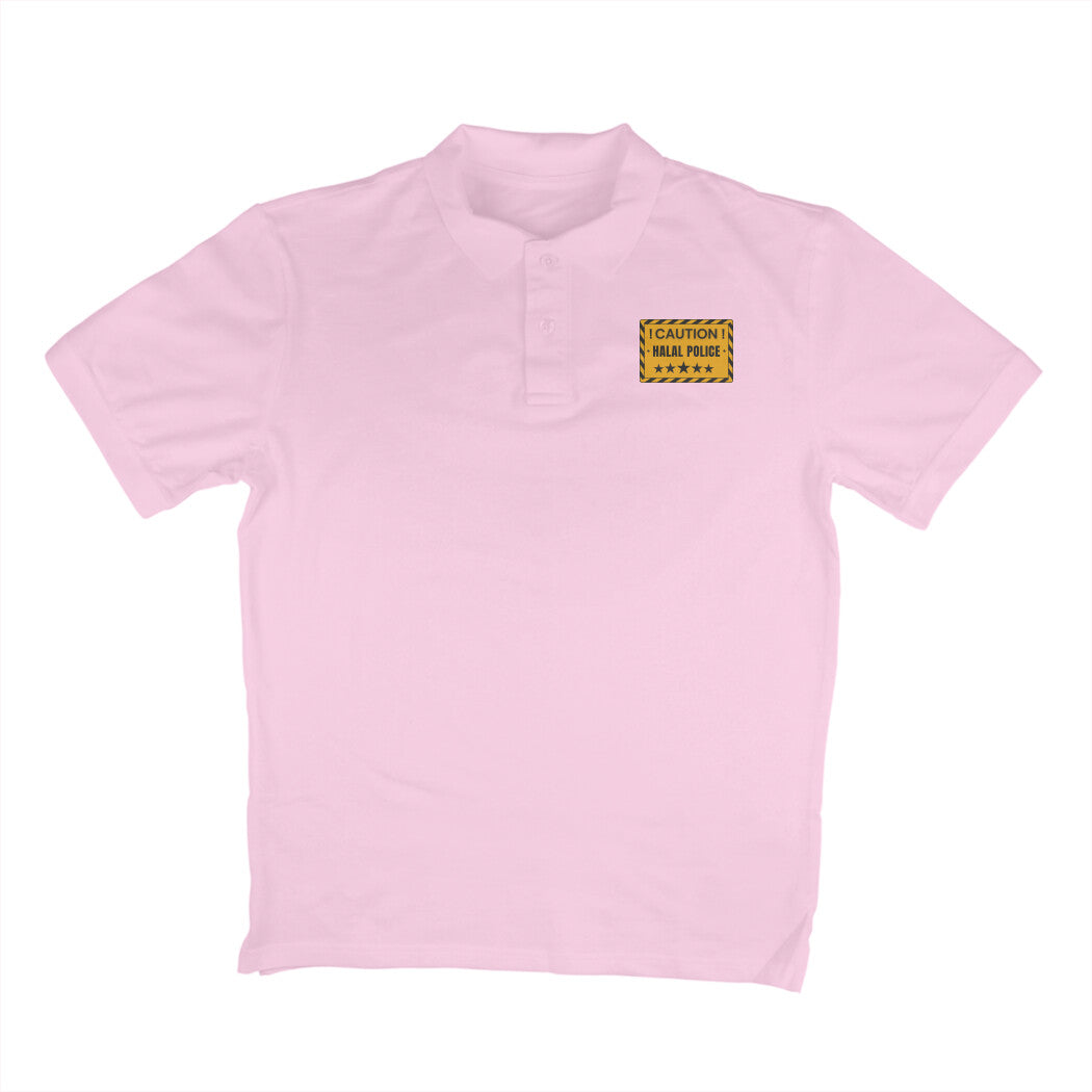 Caution Halal Police Polo Tshirt