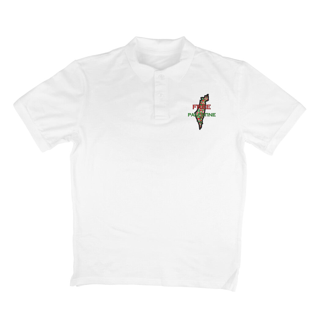 Free Palestine Map Polo Tshirt