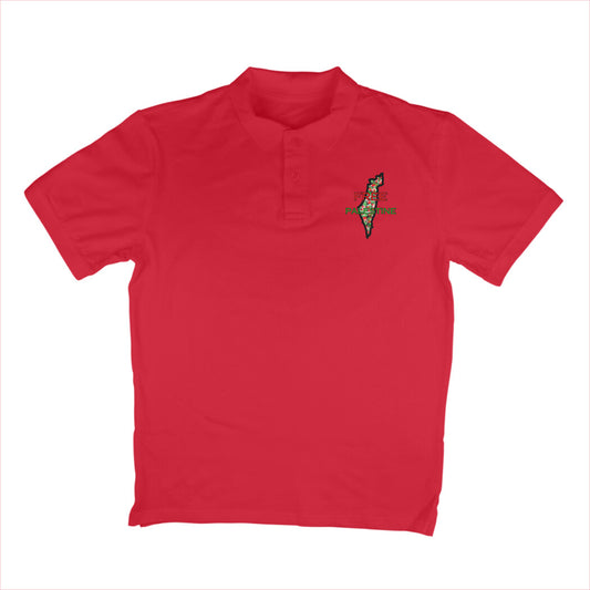 Free Palestine Map Polo Tshirt