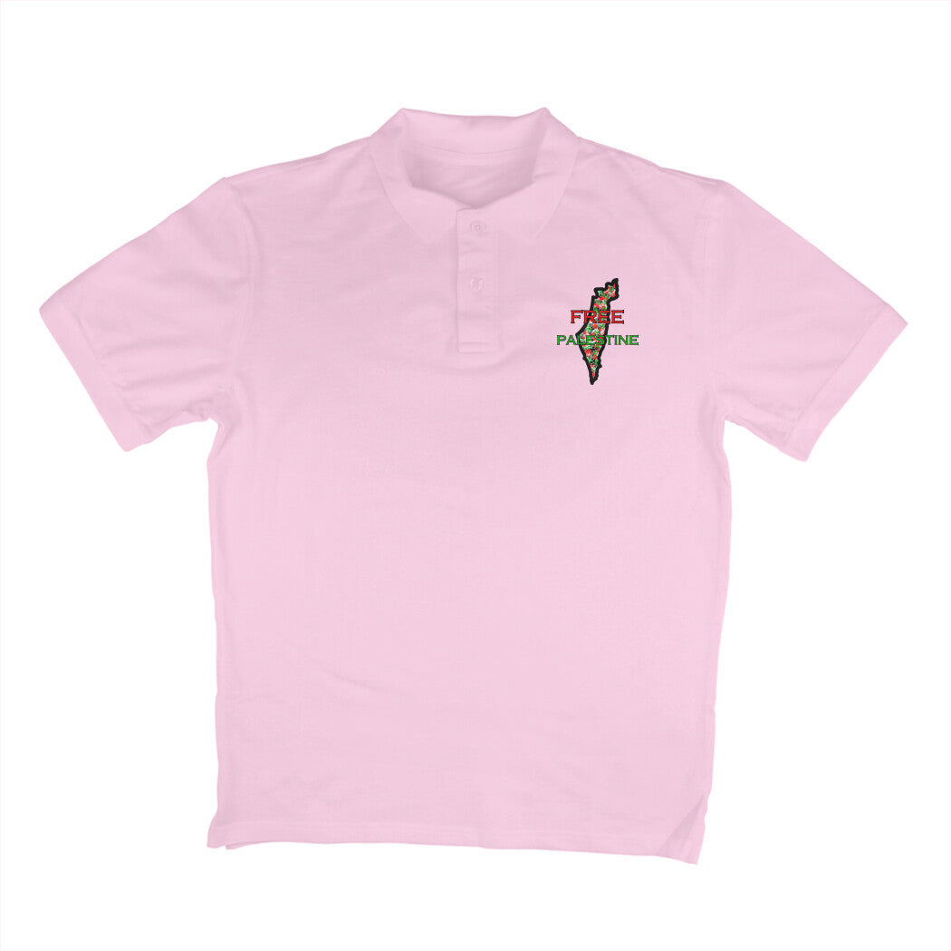 Free Palestine Map Polo Tshirt