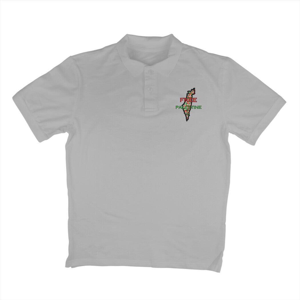 Free Palestine Map Polo Tshirt