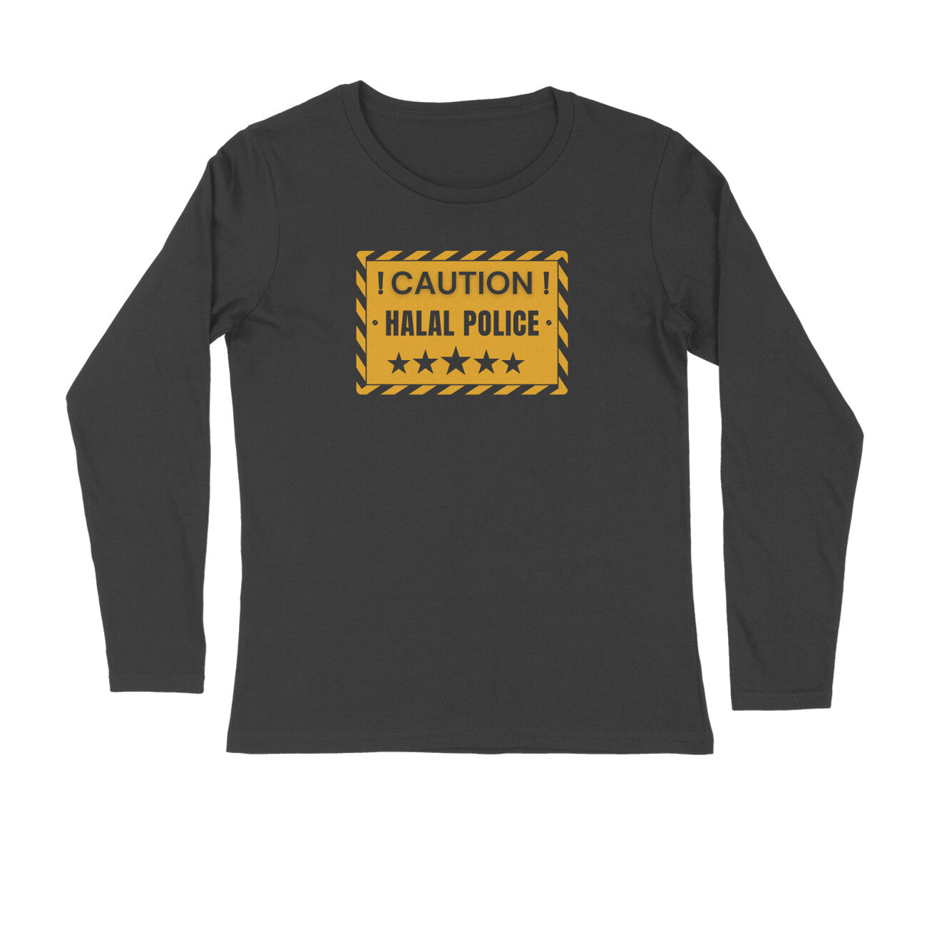Caution Halal Police Full Sleeve Tshirt