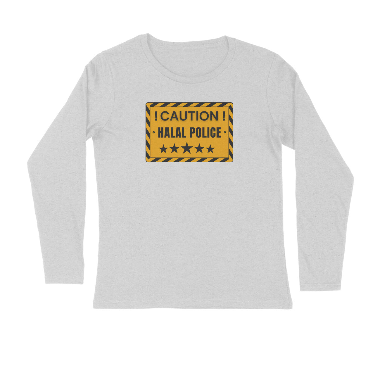 Caution Halal Police Full Sleeve Tshirt