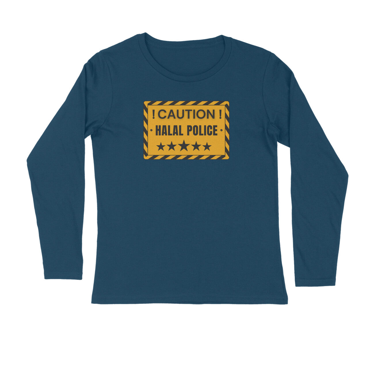 Caution Halal Police Full Sleeve Tshirt