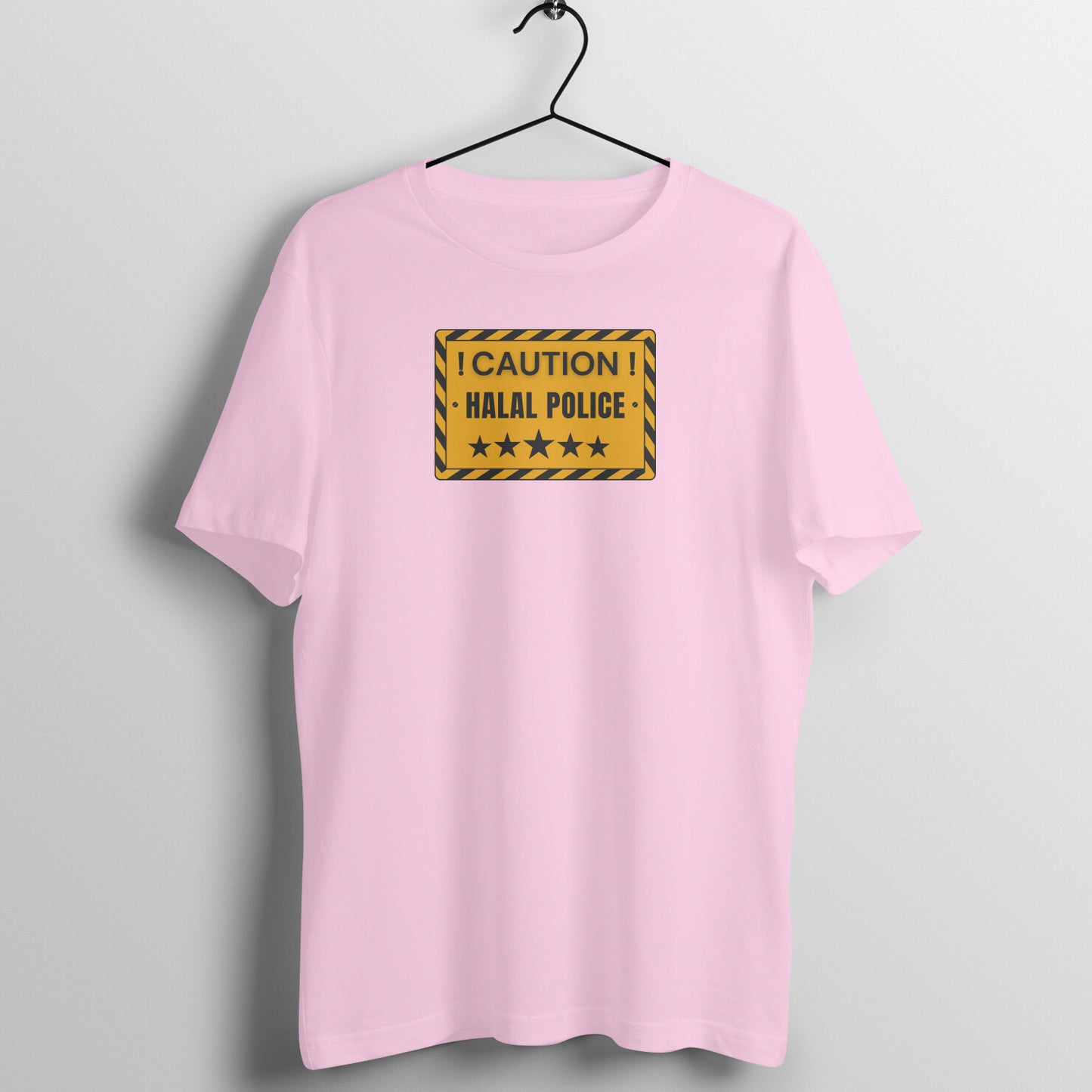 Caution Halal Police Half Sleeve Tshirt