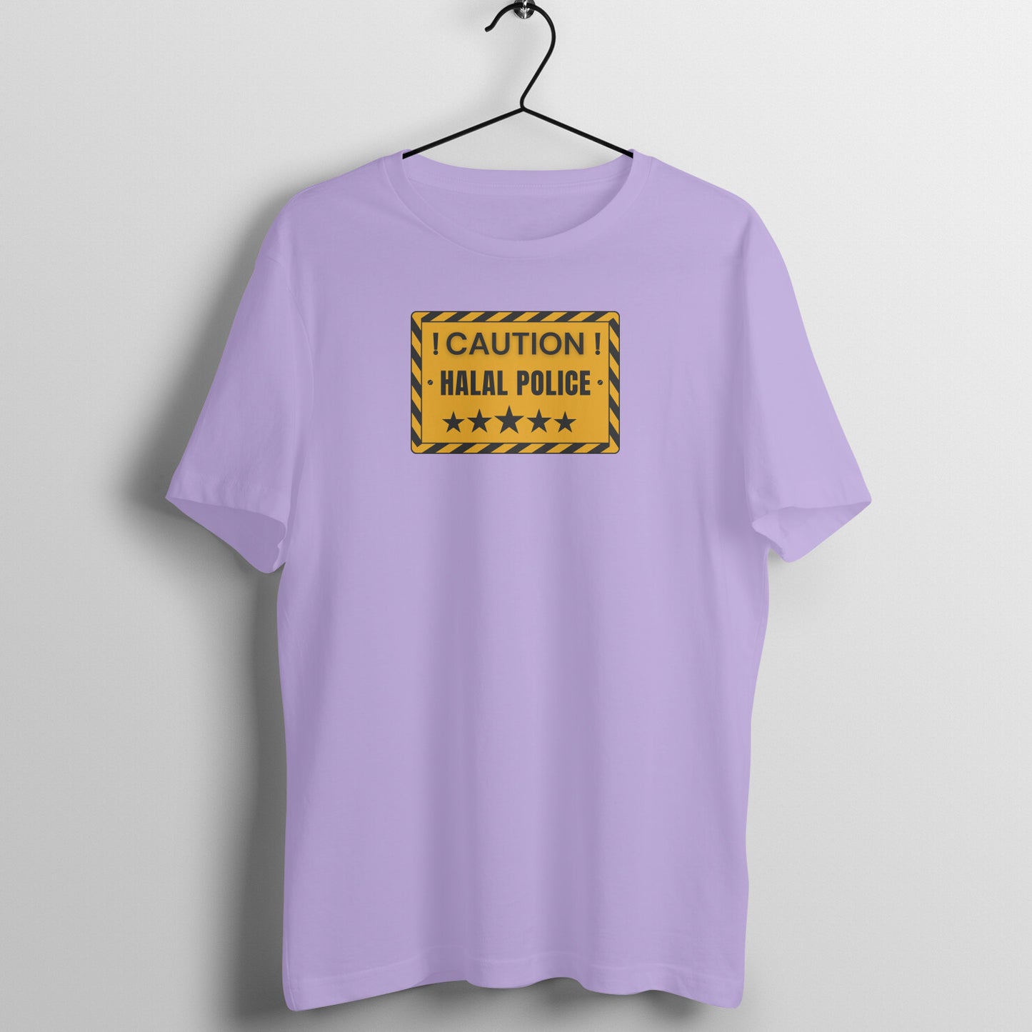 Caution Halal Police Half Sleeve Tshirt