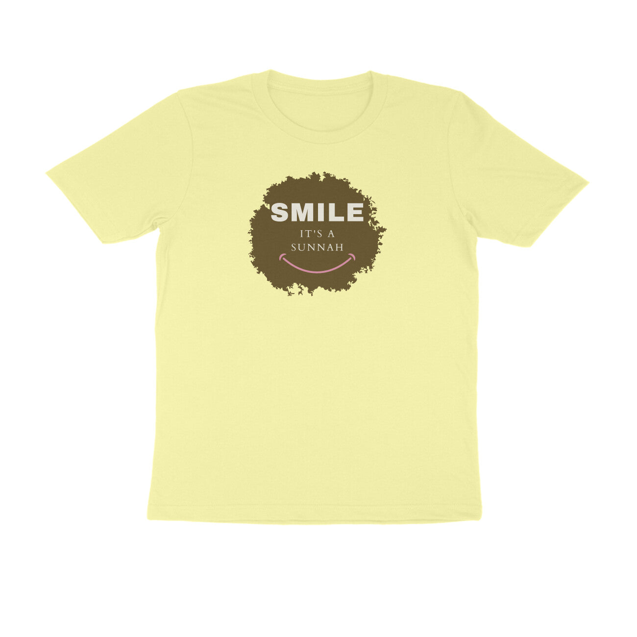 Smile It's a Sunnah Brown Printed Half Sleeve Tshirt