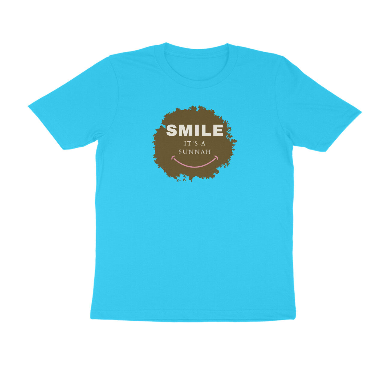 Smile It's a Sunnah Brown Printed Half Sleeve Tshirt