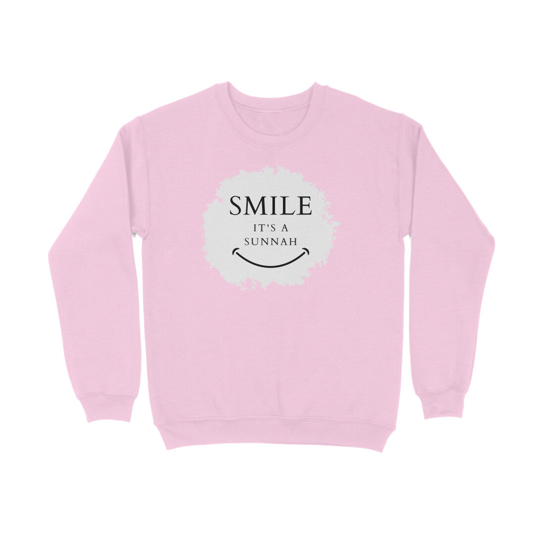 Smile It's a Sunnah Black Printed Sweatshirt