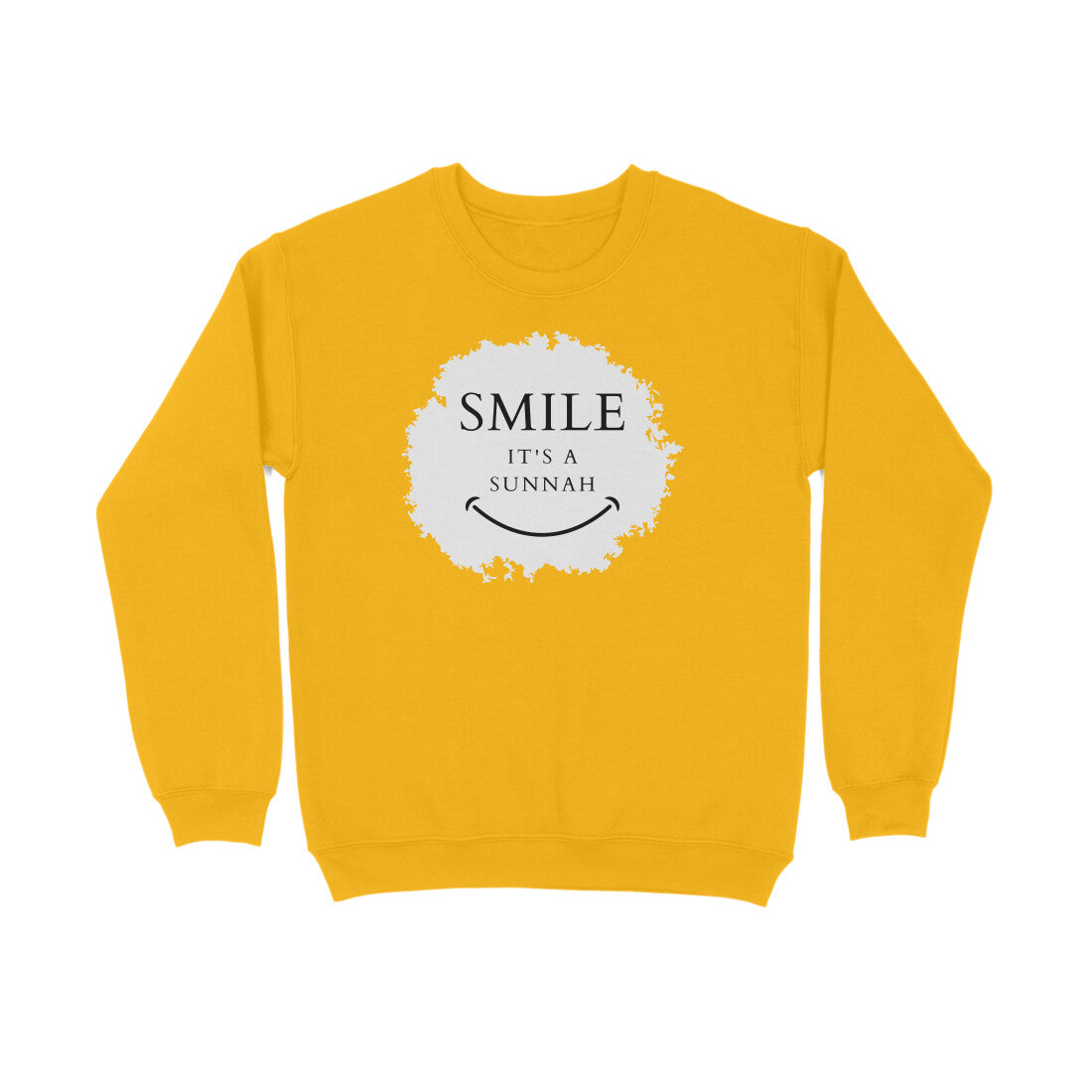 Smile It's a Sunnah Black Printed Sweatshirt