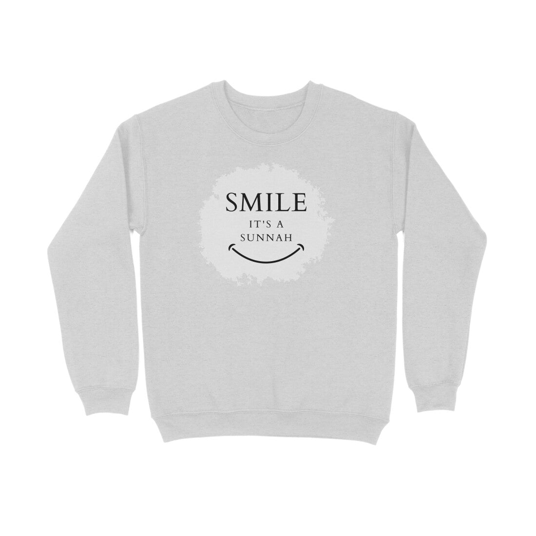 Smile It's a Sunnah Black Printed Sweatshirt