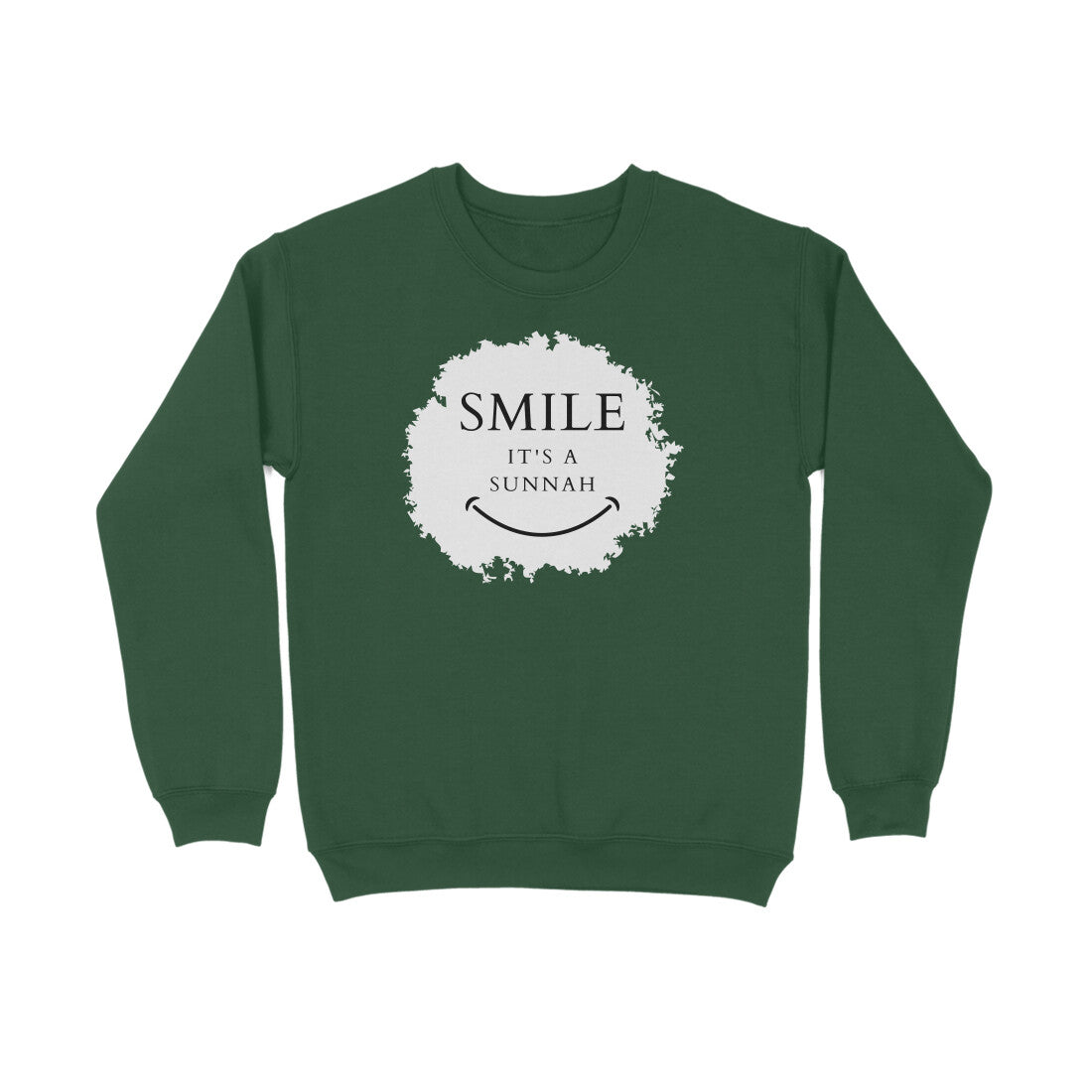 Smile It's a Sunnah Black Printed Sweatshirt