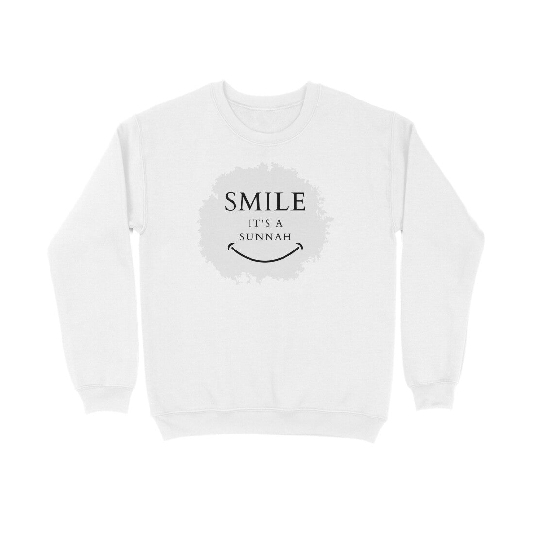 Smile It's a Sunnah Black Printed Sweatshirt
