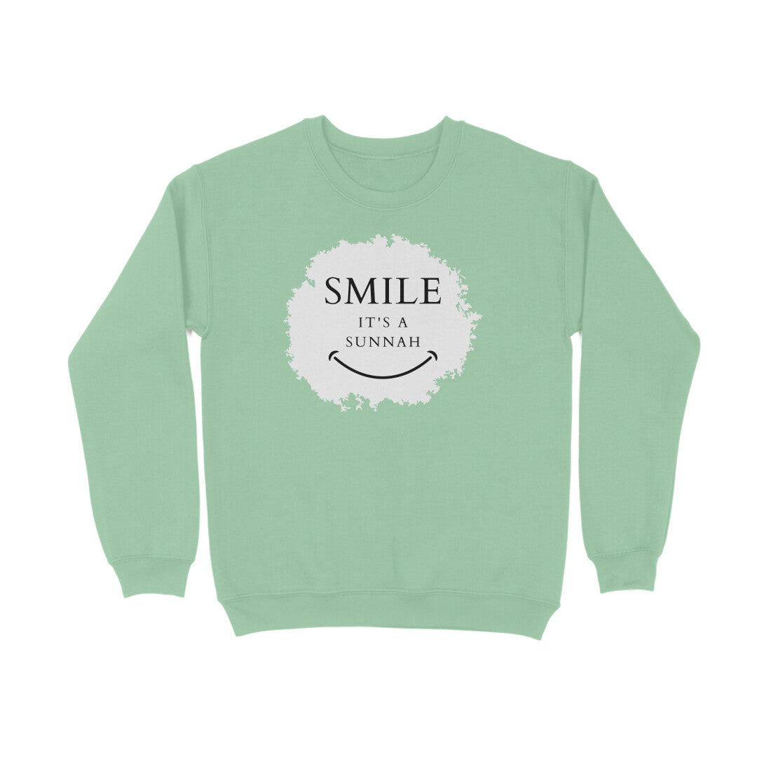 Smile It's a Sunnah Black Printed Sweatshirt