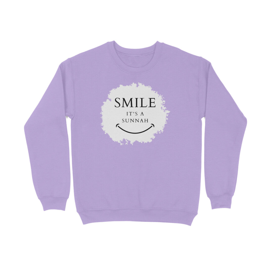Smile It's a Sunnah Black Printed Sweatshirt