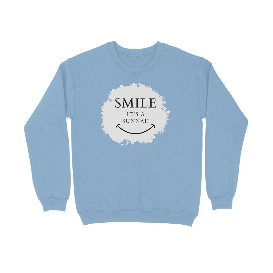 Smile It's a Sunnah Black Printed Sweatshirt