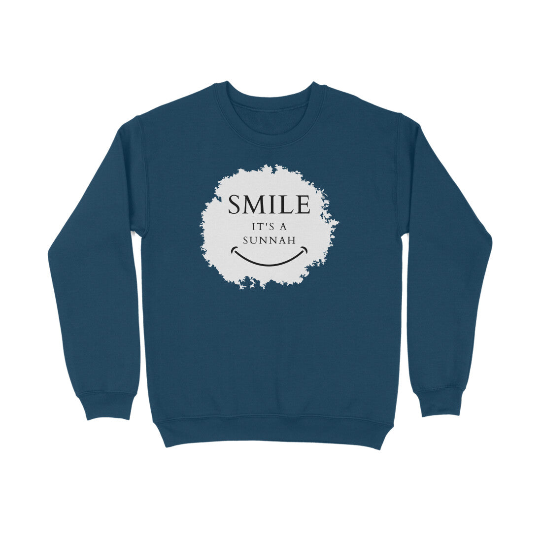 Smile It's a Sunnah Black Printed Sweatshirt