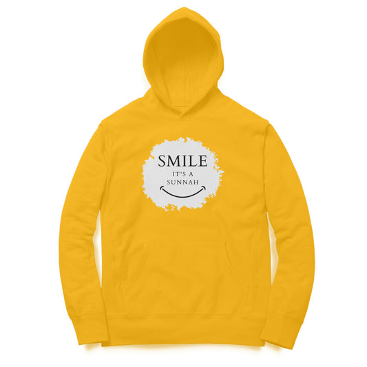 Smile It's a Sunnah Black Printed Hoodie