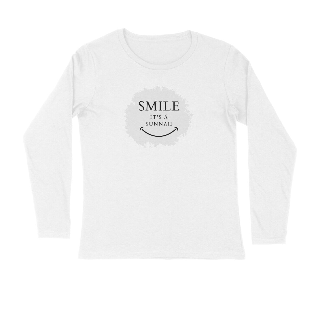 Smile It's a Sunnah Black Printed Full Sleeve Tshirt