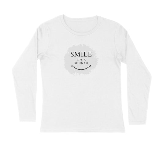 Smile It's a Sunnah Black Printed Full Sleeve Tshirt