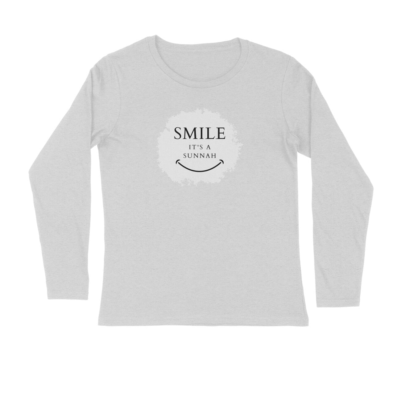Smile It's a Sunnah Black Printed Full Sleeve Tshirt