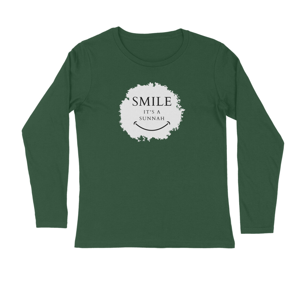 Smile It's a Sunnah Black Printed Full Sleeve Tshirt