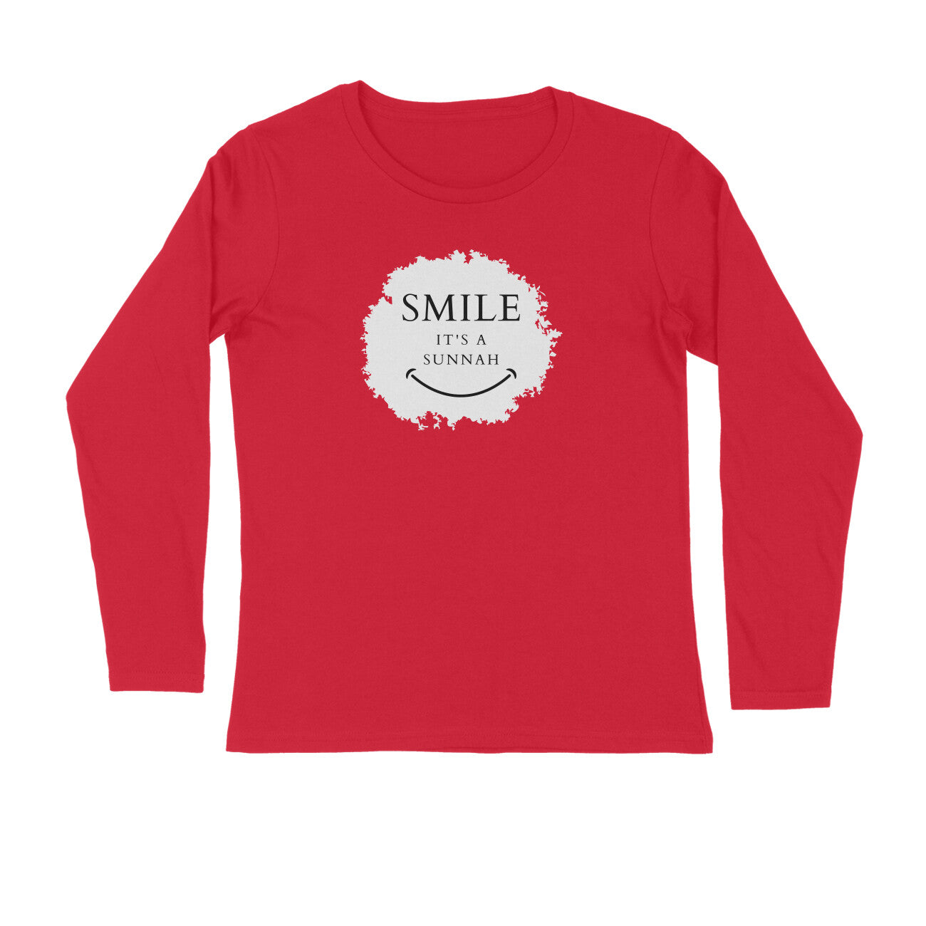 Smile It's a Sunnah Black Printed Full Sleeve Tshirt