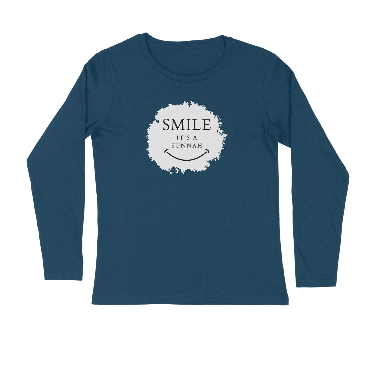 Smile It's a Sunnah Black Printed Full Sleeve Tshirt