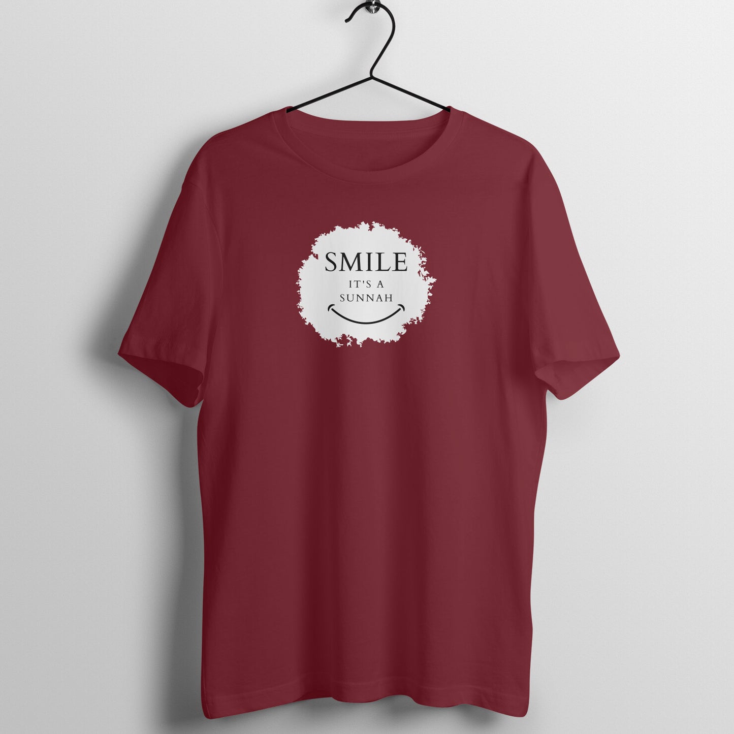 Smile It's a Sunnah Black Printed Half Sleeve Tshirt